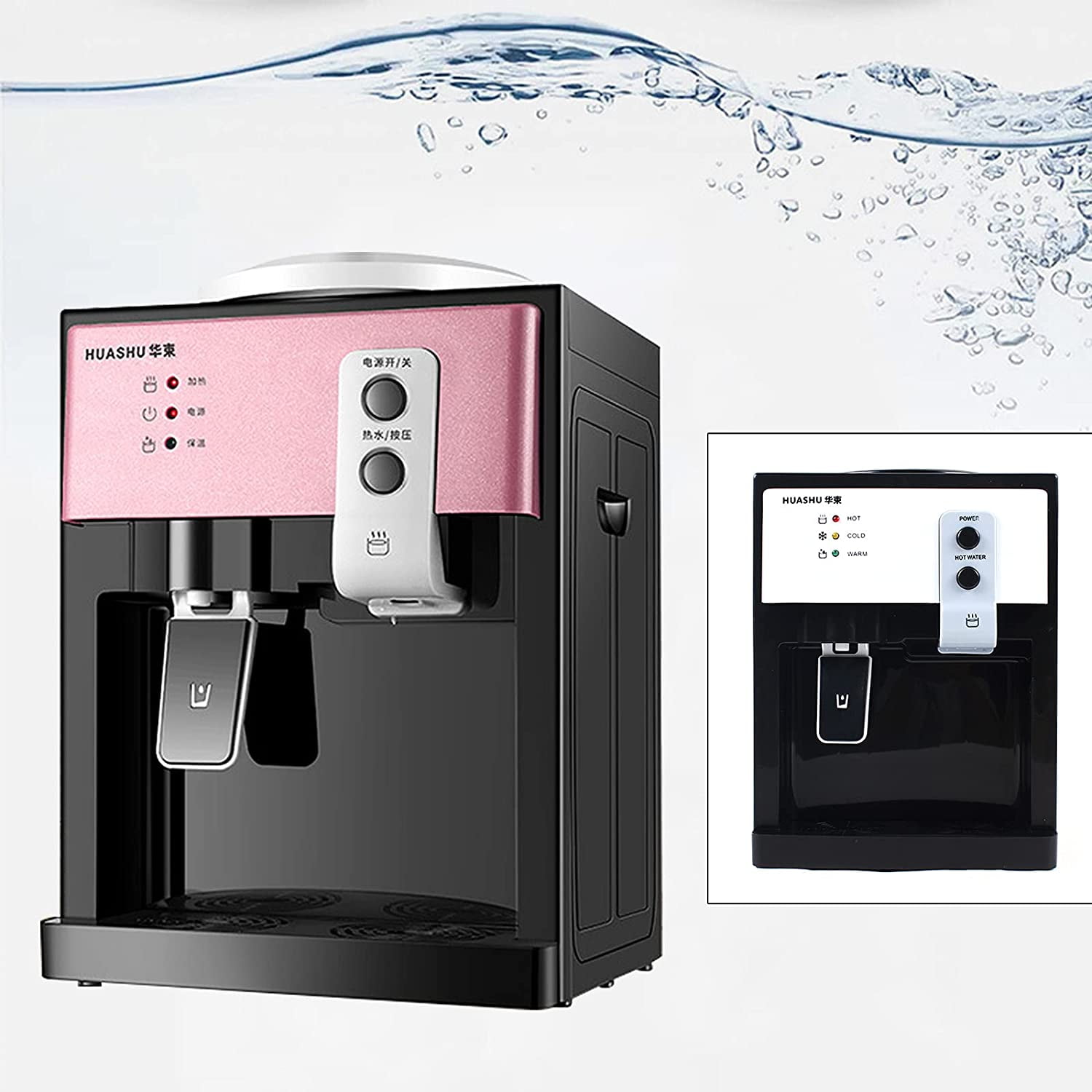 MONIPA Electric Water Cooler Can Put Countertop Hot and Cold Water Cooler Dispenser for Office Home