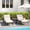 2 chairs+1 tabele, variant on HAPPATIO Patio Chaise Lounge Chairs, Wicker Outdoor Lounge Chairs Set of 2 with Aluminum Frame, Thick Removable Cushion, All-Weather Outdoor Reclining Chair with Wheels for Pool Deck Porch Backyard