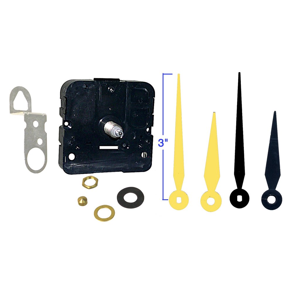 National Artcraft Clock Movement Kit with Hands and 9/16"L Shaft Fits
