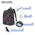 thumbnail image 4 of Naloa Colorful Excavator Canvas Backpack for Men Women Rucksack Casual Travel Daypack College Tote Satchel Bookbag for Teens-Medium, 4 of 7