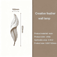 thumbnail image 4 of SJIGUANGZ 25.6" Modern Feather LED Wall Lamp, Decorative Wall Mounted Light for Bedroom, Bedside, Corridor, Living Room and Background Wall, 4 of 6