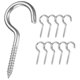 thumbnail image 1 of Uxcell 10-Pack Ganchos Tornillo, M4 2" 304 Acero Inoxidable Pesado Autoperforante Ojos Tornillos Ganchos de Techo [Plateado], 1 of 7