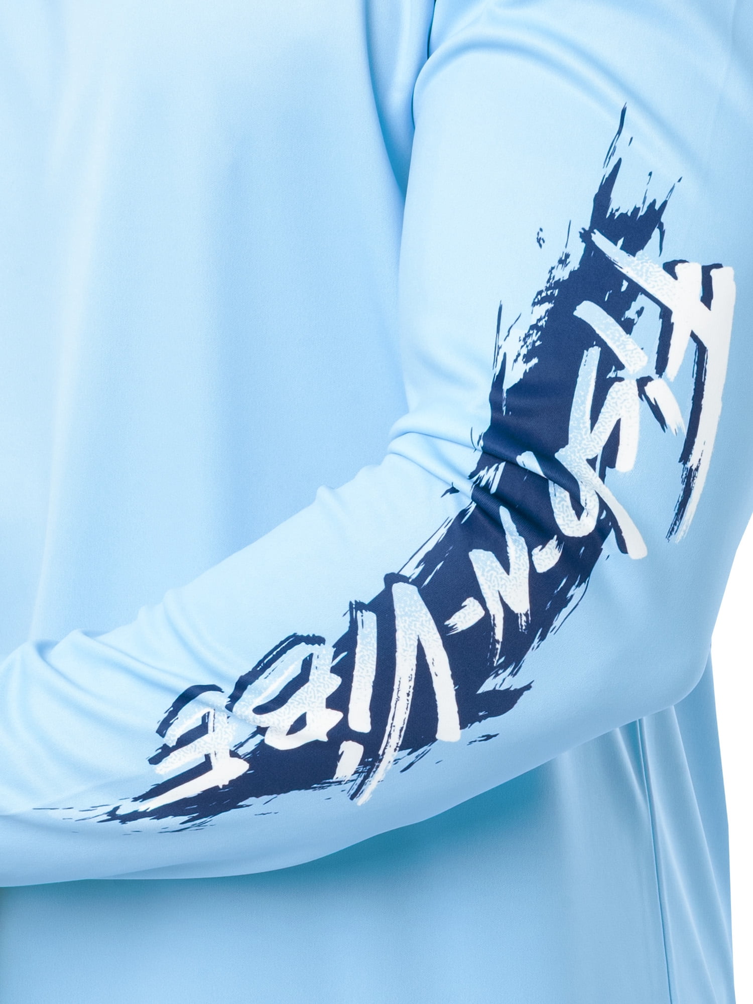 Fish N Vibe Men's Sublimated Long Sleeve Performance Tee, Clear Sky/Fnv Seagulls, XL