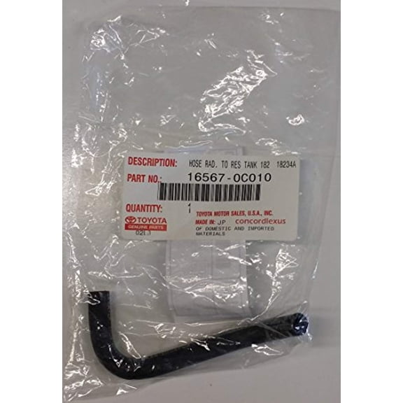 Toyota 16567-0C010 Engine Coolant Recovery Tank Hose