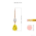 thumbnail image 2 of ANGARA IGI Certified Pear Lab Grown 1.42 Ct Yellow Diamond Drop Earrings for Women in 14K Rose Gold (Size-7x5mm| Clarity-VS) | Anniversary, Jewelry Gift for Women | Lab-Grown Yellow Diamond Earrings, 2 of 5