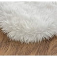 thumbnail image 5 of Chanasya Super Soft Faux Fur Fake Sheepskin White Sofa Couch Stool Casper Vanity Chair Cover Rug/Solid Shaggy Area Rugs for Living Bedroom Floor - Off White 2ft x 6ft, 5 of 7