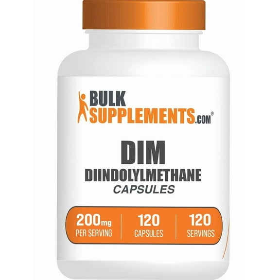BulkSupplements Diindolylmethane (DIM) Capsules - Gluten Free, 200mg per Serving (120 Capsules)
