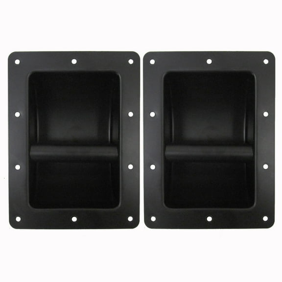 Seismic Audio Pair of Black Metal Recessed PA/DJ Speaker Bar Handles - PAL206