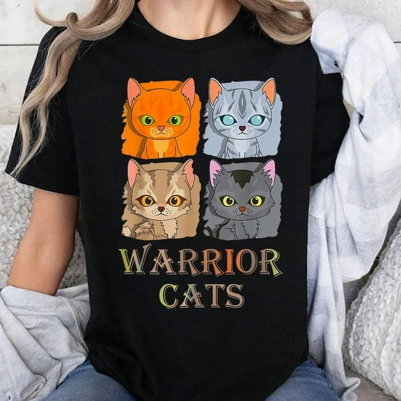 Warrior Cats Graphic Tee Lovers Unisex T-Shirt, Sizes S-5XL, Gategoo
