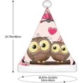 thumbnail image 3 of Cute Owls Christmas Hats, Party Hat   Holiday Decoration Cap,Showing A Warm And Pleasant Atmosphere Black 1, 3 of 7
