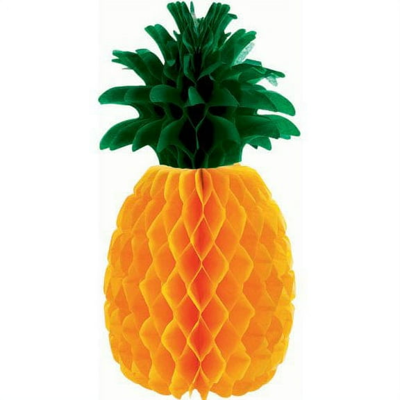 Hawaiian Luau Large Pineapple Honeycomb Decoration (1ct)