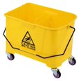 thumbnail image 4 of Samger Heavy Duty Mop Bucket with Wringer on Wheels 5 Gallon Plastic Tandem Mopping Bucket 21 Quart Portable Mop Bucket for Household and Use, Yellow, 4 of 9