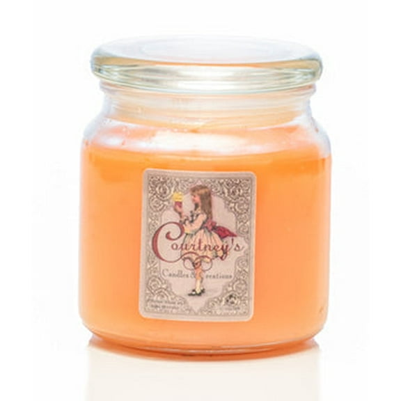ORANGE AND HONEY - Courtneys Candles Maximum Scented 16oz Large Jar Candle