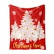thumbnail image 2 of Decoraciones navideñas, manta navideña con tres árboles de Navidad, manta gruesa de franela estampada, manta de felpa de doble cara para la siesta, chal de felpa, manta de regalo navideño., 2 of 6