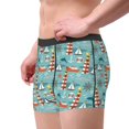 thumbnail image 2 of Susaid Sea Lighthouse Print Men's Mesh Boxer Briefs Cooling Breathable Sports Underwear Wide Waistband Boxer Briefs W/Fly-Small, 2 of 5