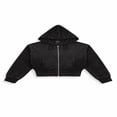 thumbnail image 5 of Forever 21 Velour Zip-Front Hoodie & Pant Set, Color- Black, Size- L, 5 of 7