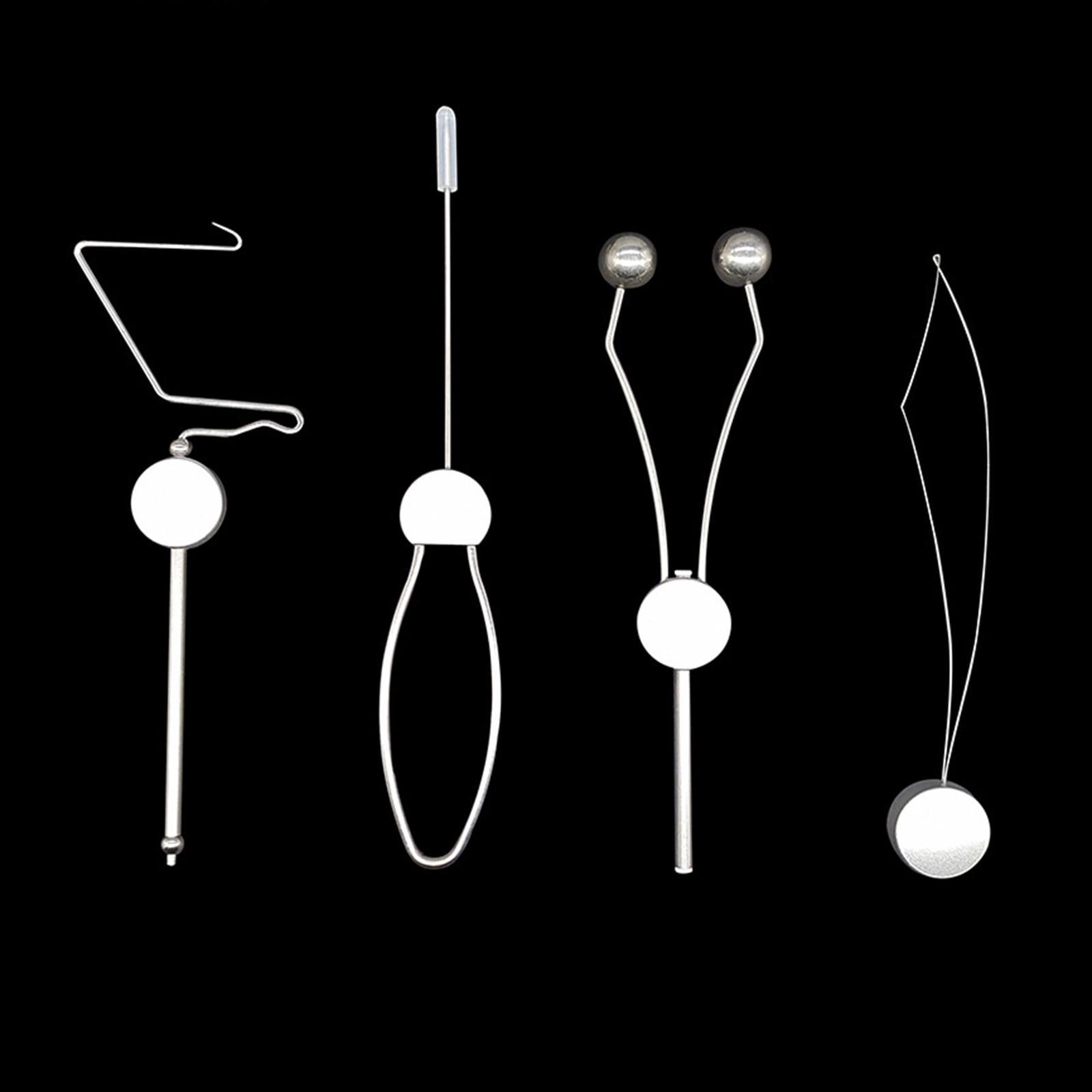 Nishiyuenyi 4Pcs Fly Tying Tools Combo Kit, Wire Threader Outdoor Knot Finisher Professional