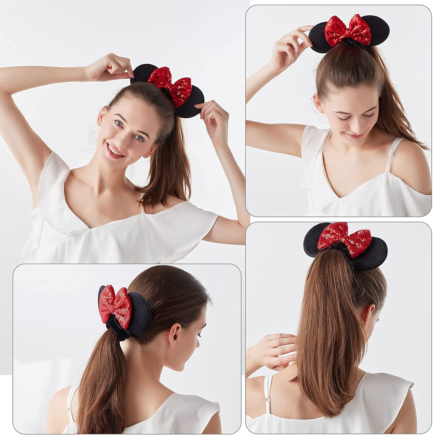 minnie mouse bow hair tie