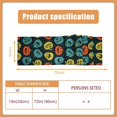thumbnail image 5 of Halloween Black Pumpkin Table Runner Festive Fall Kitchen Dining Decor Premium Seasonal Tablecloth for Home & Party 13x72 Inch, 5 of 6