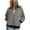 Black, variant on Kaemgyyd Jackets for Women Lightweight Casual Long Sleeve Lapel Zip up Coat Stripe Printing Loose Outerwear with Pockets
