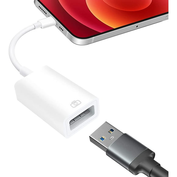 Lightn-ing to USB Camera Adapter Compatible with i-Phone,i-Pad, USB Data Sync Cable for Camera, Keyboard, Mouse, Card Reader