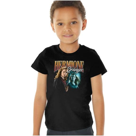 Harry Potter Hermione Granger Homage Kids T Shirt (4) for Toddler Boys and Girls, Black