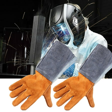 Honana Soft Cowhide Welding Welders Safe Gloves Leather Driver Repair Work