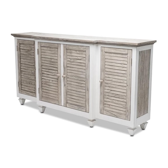 Pemberly Row 4-Door Credenza TV Stand Entertainment Unit Hallway Dresser