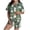 Army Green, variant on Uaswgudfs Women's Pajama Set with Short Sleeves, Button-Up Shirt, Elastic Shorts Wrinkle-Resistant Sleepwear Loungewear