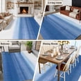 thumbnail image 5 of 6'x9' Area Rugs, Blue White Ombre Indoor Outdoor Area Rug for Living Room Bedroom, Modern Abstract Striped Lines Art Washable Bathroom Rugs Kitchen Floor Carpet Mats Home Decor Aesthetic, 5 of 8