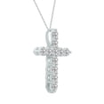 thumbnail image 2 of SZUL Women's 2 Carat TW Lab Grown Diamond Religious Cross Pendant in 14K White Gold, 2 of 5