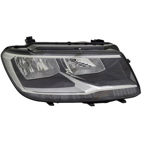 Right Passenger Side Halogen Headlight Assembly - Compatible with 2018 - 2020 Volkswagen Tiguan Sport Utility 2019