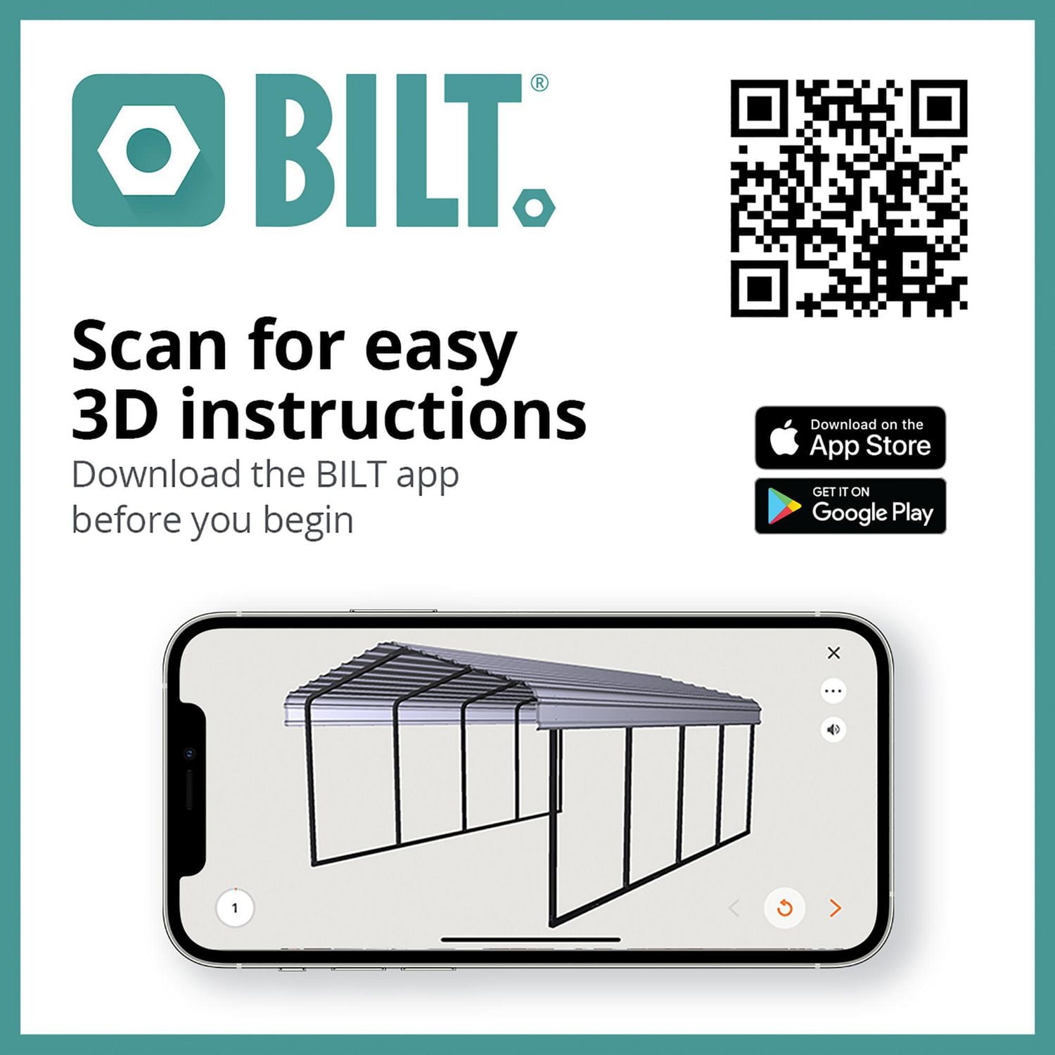 Arrow Abri d'auto 12 pi x 29 pi x 9 pi Charbon