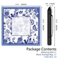 thumbnail image 2 of Blue Mahjong Mat with Rules, 31.5*31.5in Anti Slip American Mahjong Mat for Table, Noise Reduction, Neoprene Mah jongg Mats with Carrying Bag & 3 Dices, Mahjong Set Gift, Board Tile Games Mats, 2 of 7