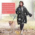 thumbnail image 4 of Wearable Oversized Blanket,Black and White Halloween Elements Pattern Wearable Blanket Hoodie for Adults,Cozy Hooded Blankets with Super Pockets,Super Warm Fuzzy Pullover for Women & Men, 4 of 6