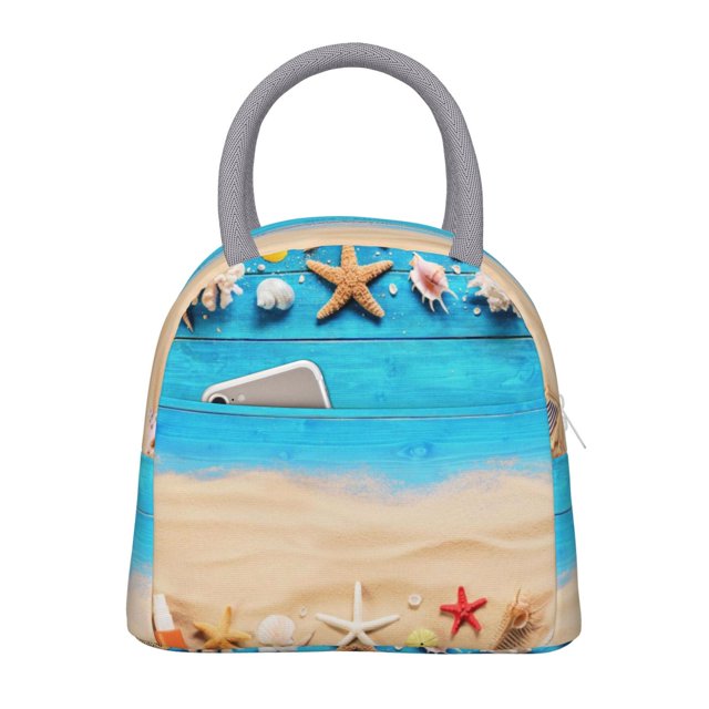 Fotbe Boards and Beach Bolsa de Almuerzo con Estampado, Lonchera Aislada, Contenedor de Comida Reutilizable Tipo Cooler a Prueba de Fugas
