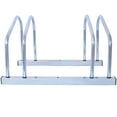 thumbnail image 3 of 2 Bikes Floor Bike Stand, Bike Parking Rack Garage Bike Storage Stand Indoor/Outdoor 22-28" Wheel Stand, Max. Tire Width 2.15",Galvanization, 3 of 8