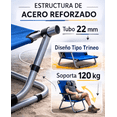 thumbnail image 2 of 2 Silla Plegable de Playa Camping Exterior Resistente Cómoda negro, 2 of 8