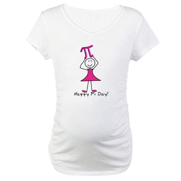 CafePress - Pi Day Maternity T Shirt - Cotton Maternity T-shirt, Cute & Funny Pregnancy Tee