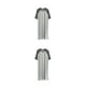 thumbnail image 4 of Camisón de algodón Qarigey pijama portátil transpirable cuello Gris oscuro/Gris claro SG, 4 of 6