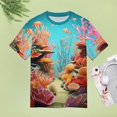 thumbnail image 4 of Jellyfish Ocean Style Women's Short Sleeve Tops Casual Blouses T Shirt, 4 of 6