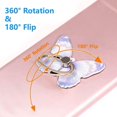 thumbnail image 3 of Purple-360° Adjustable Mobile Phone Holder Ring Cute Butterfly Pattern Phone Holder Ring with Button Buckle Smartphones, Iphone, 3 of 5