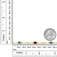 thumbnail image 3 of 18K Yellow Gold Plated Silver Persian Blue Moissanite and Red Rhodolite Garnet and Round White Lab Grown Diamond Tennis Bracelet for Women (2.89 Cttw, Gemstone Birthstone, Oval 6X4MM, 7.25 inches), 3 of 4