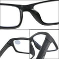thumbnail image 6 of 4 Pairs of Sports Square Blue Light Blocking Reading Glasses for Men and Women, Personalized Black Presbyopic Glasses Oversized Readers +4.00, 6 of 6