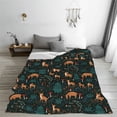 thumbnail image 5 of Pofeuu Deers In The Forest Print Ultra-Soft Micro Fleece Blanket,for Bed Or Sofa,All Season Throw Blankets Flannel Blanket-60"x50", 5 of 7