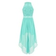 thumbnail image 2 of YONGHS Kid Girls Floral Lace Halter Party Dress Shiny Romper Bridesmaid Ball Gown Mint Green 6, 2 of 5