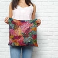 thumbnail image 2 of Colorful Dahlia Pillow Covers 26x26 Inch Decorative Throw Pillow Cover, Spring Flowers Modern Abstract Art Sofa Pillowcases Accent Cushion Case Home Decor Bedroom Living Room, 2 of 6