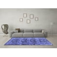 thumbnail image 3 of Ahgly Company Machine Washable Indoor Square Persian Blue Traditional Area Rugs, 3' Square, 3 of 4