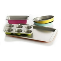 Gibson Colorsplash Ayden 5-Piece Bakeware Set, Assorted Colors