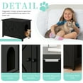 thumbnail image 6 of Walsunny Hidden Cat Litter Box Cat Washroom with Double Removable doors and Divider Indoor for Living Room Black, 6 of 8
